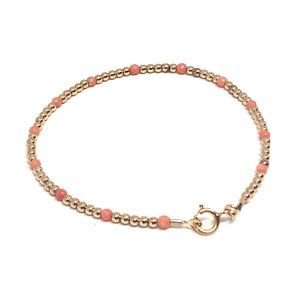 Free People 14k Gold Filled Bracelet with Coral